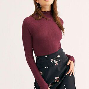 NWOT Intimately Free People Make It Easy Thermal Wine Sz S